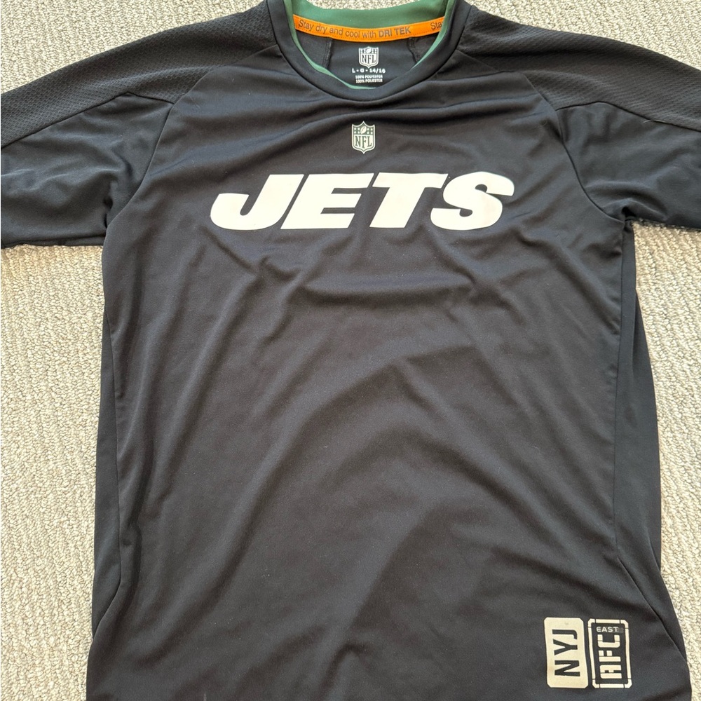 NFL Jets Black Performance Jersey Youth Large
